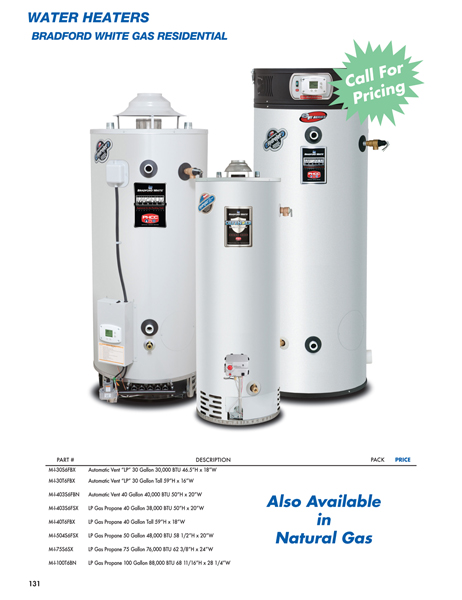 Tank and Tankless Water Heaters - DACO Worldwide Catalog